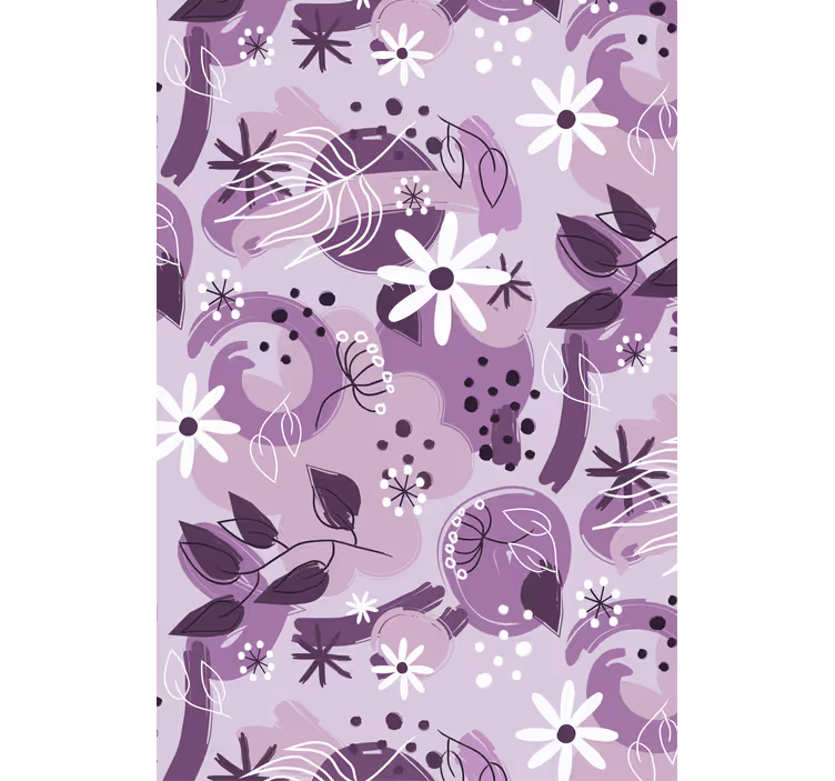Olika lila blomma - Tenstickers
