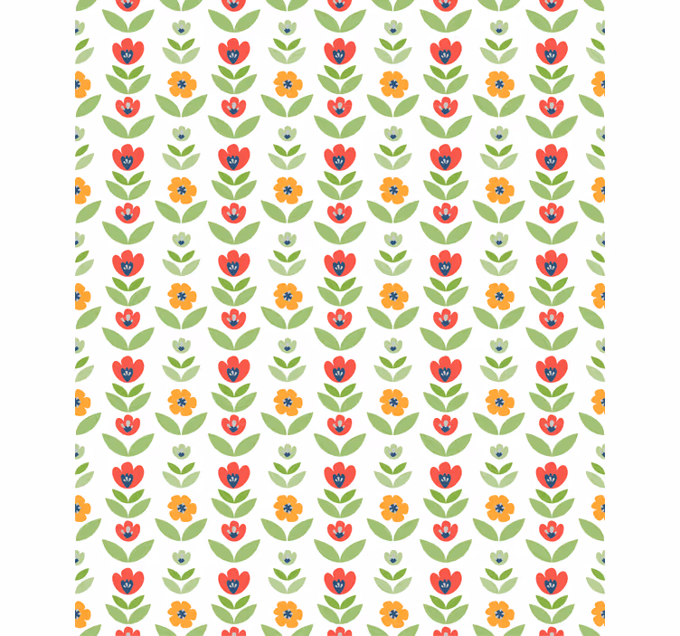 Blommor och blad rullgardin - Tenstickers
