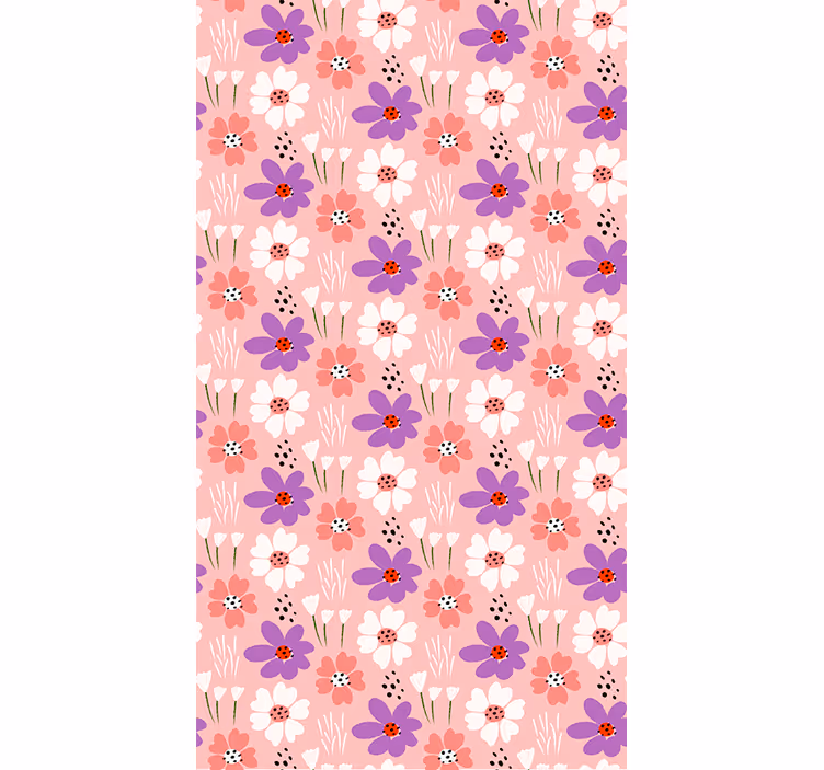 Blommönster glädje Rullgardin blommig - Tenstickers