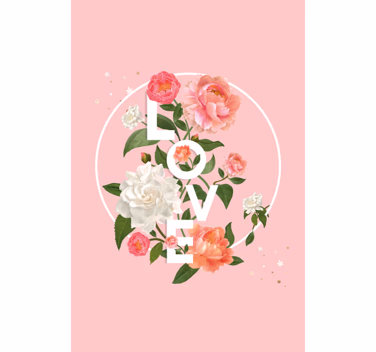 Blommig kärleksmärke blomma - Tenstickers