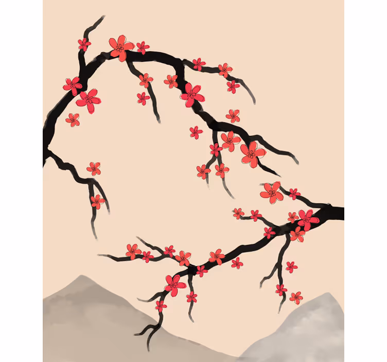 Sakura grenar Rullgardin tonåringar - Tenstickers