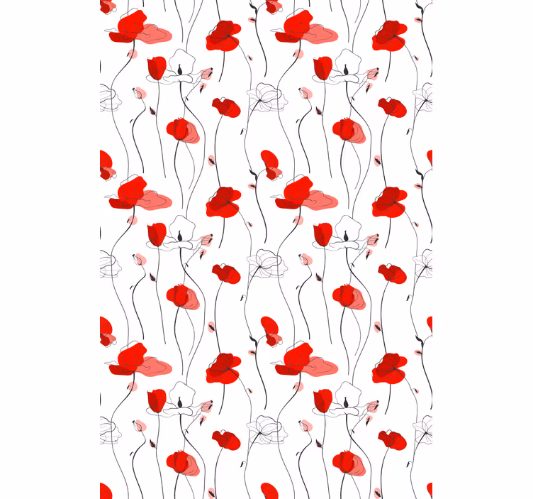 Rullgardin blommig elegant blommig mönster - Tenstickers