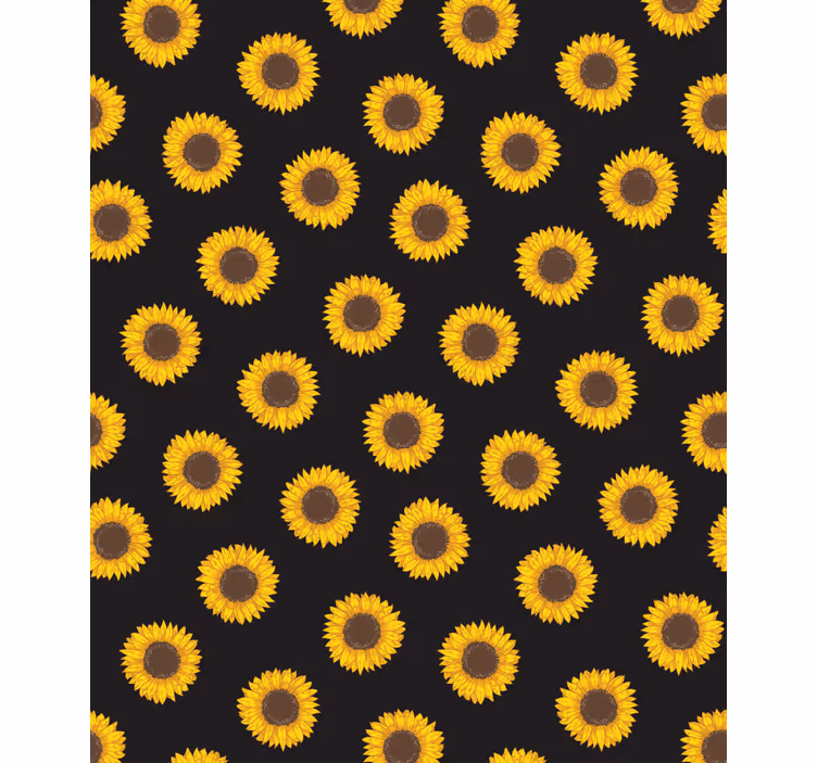 Svarta och gula solrosor Rullgardin blommor och växter - Tenstickers