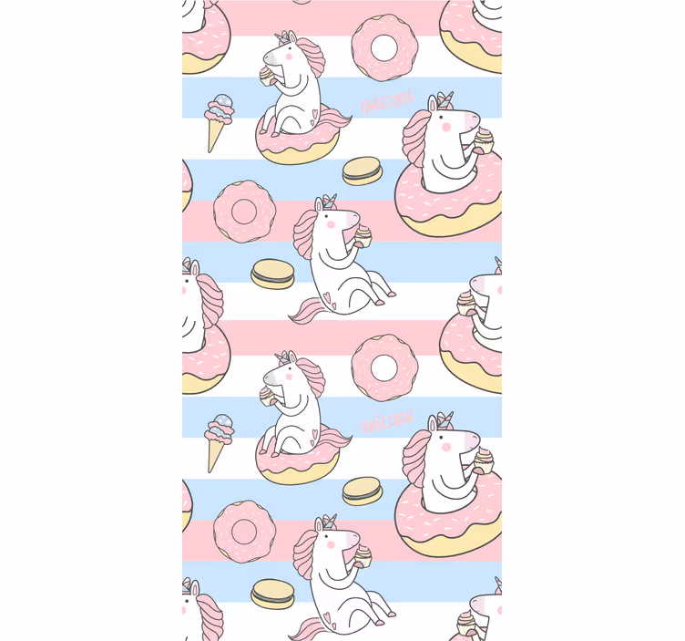 Unicorn dessert läckerheter Rullgardin roligt - Tenstickers