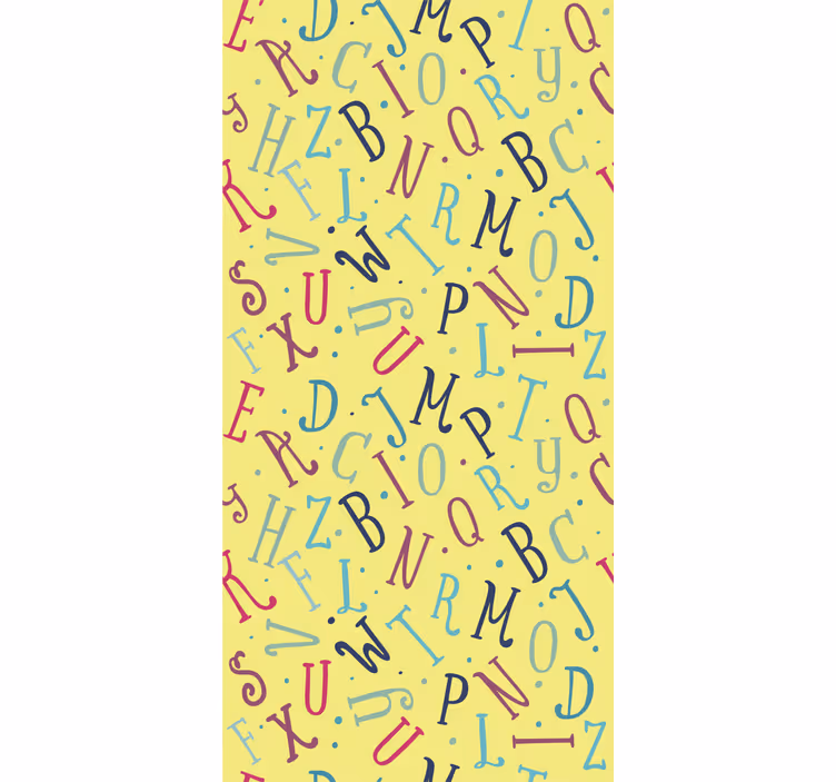 Färgglada bokstäver barn rullgardin - Tenstickers