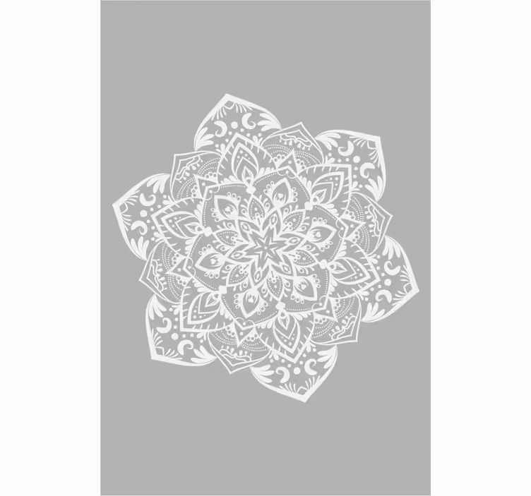 Grå minimalistisk mandala master bedroom persienn - Tenstickers