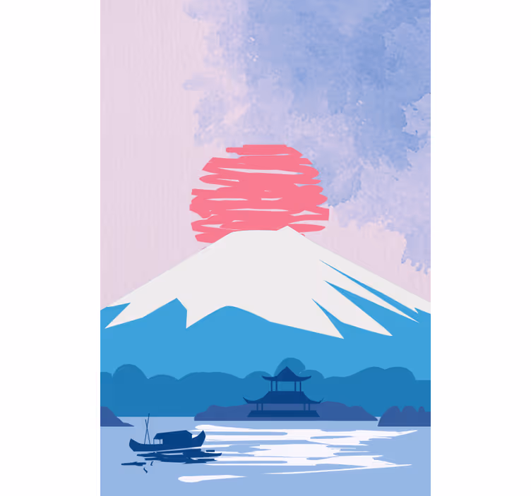 Berget fuji landskap Originella rullgardiner - Tenstickers