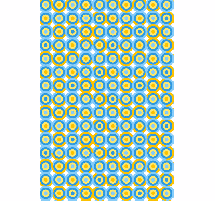 Cirkulärt mönster i blått Andra persienner - Tenstickers