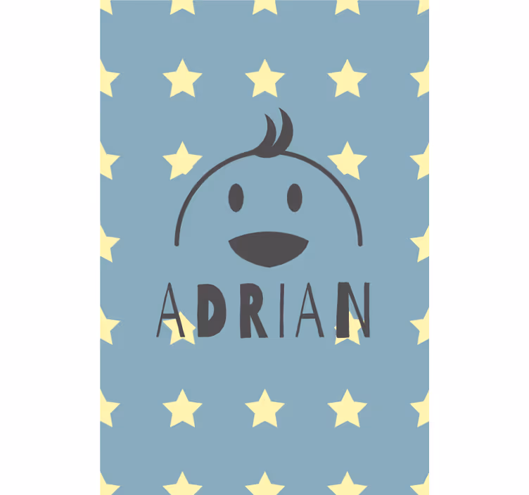 Stjärnkyckling med namn Rrullgardin barn - Tenstickers