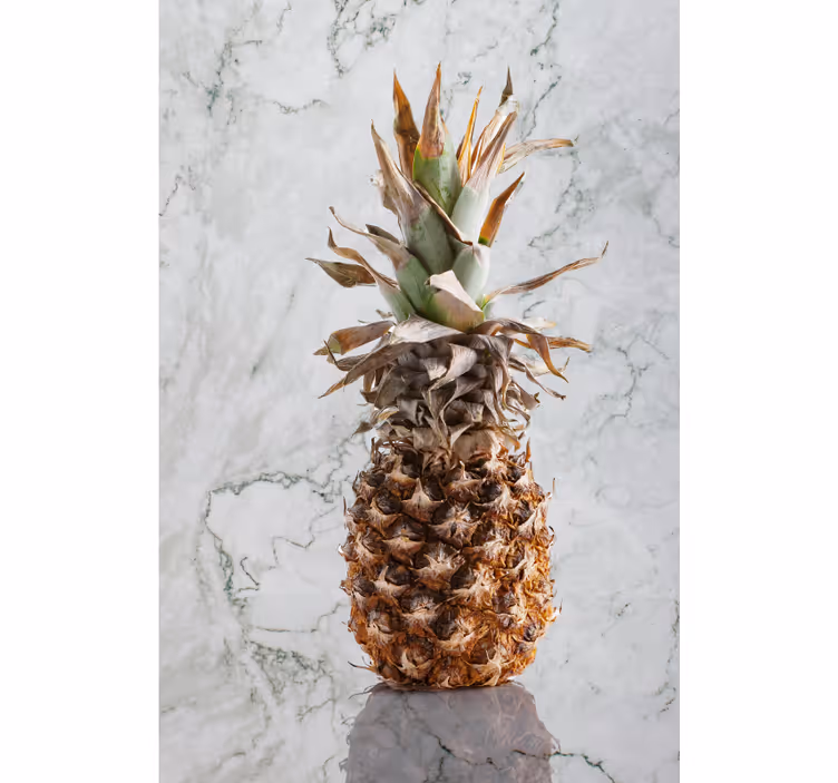 Grå marmor ananas frukt- och grönsaksgardin - Tenstickers