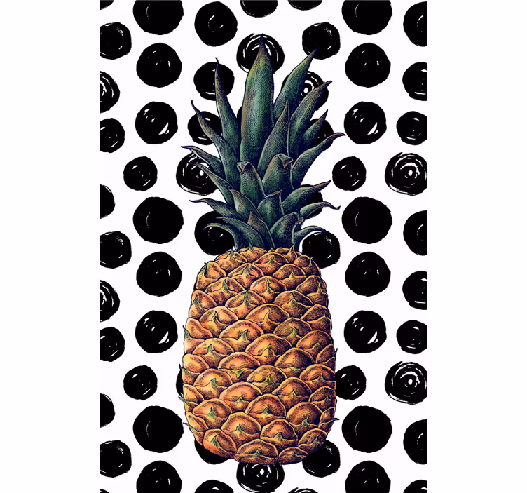 Ananas med prickar Rullgardin frukt och grönsaker - Tenstickers