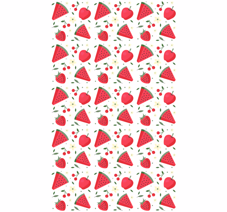 Saftiga vattenmelonmönster Rullgardin frukt och grönsaker - Tenstickers