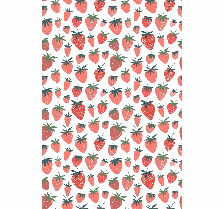 Rullgardin frukt och grönsaker jordgubbsdesign - Tenstickers