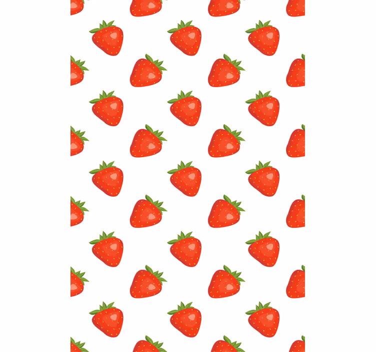 Jordgubbsmotiv Rullgardin frukt och grönsaker - Tenstickers