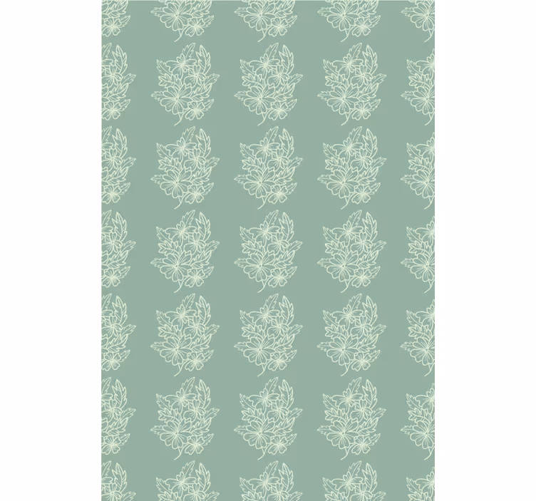 Rullgardin blommor och växter med blommönster - Tenstickers