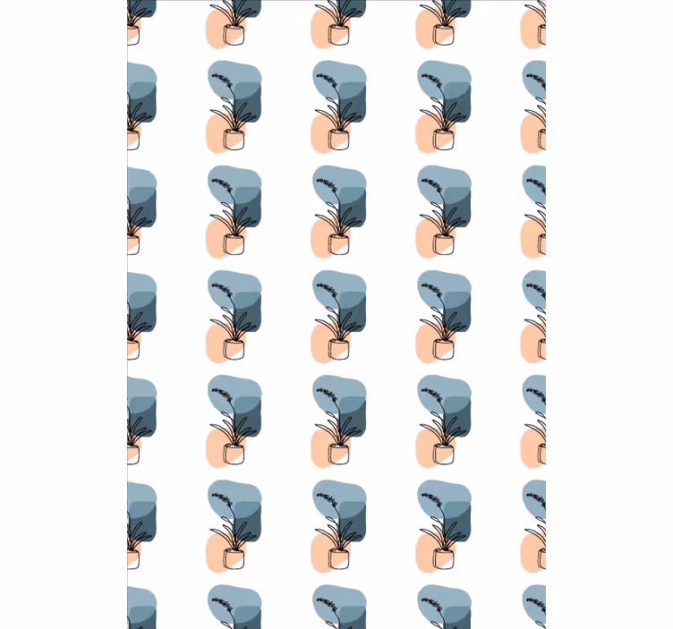 Minimalistisk orkidédesign Rullgardin blommig - Tenstickers