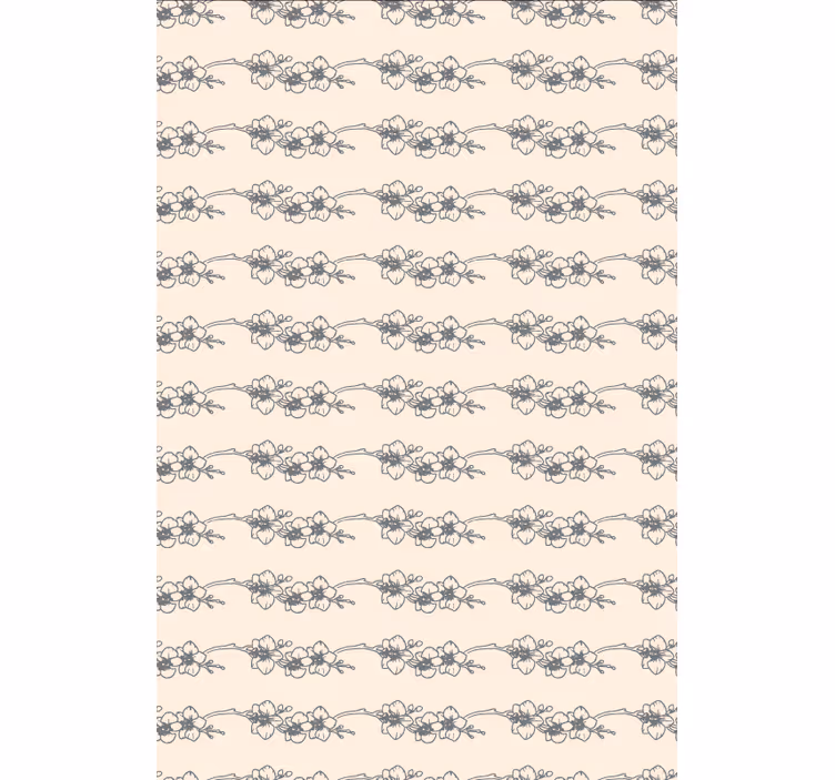 Orkidéer natur linje konst blomma rullgardin - Tenstickers