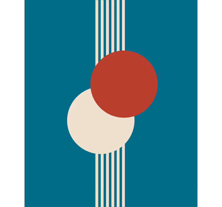 Geometrisk cirkelsammansättning Rullgardin modern - Tenstickers
