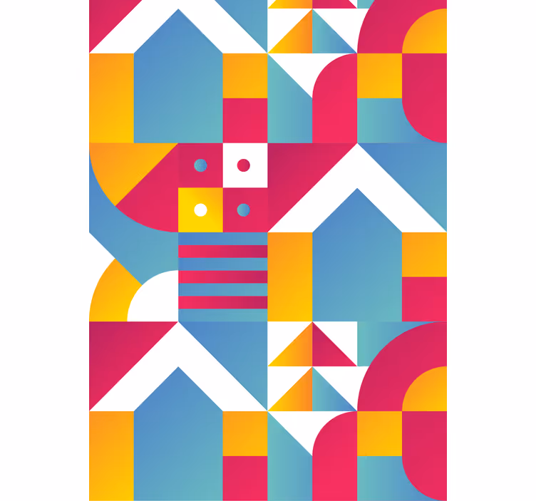 Geometriska urbana mönster Rullgardin modern - Tenstickers