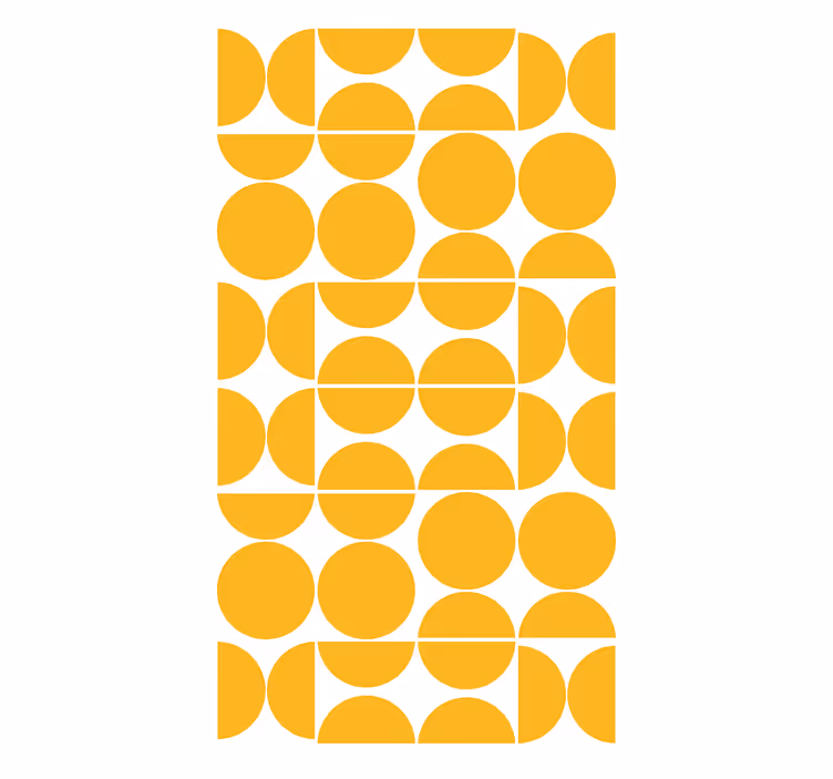 Halvcirklar geometrisk konst rullgardin målning - Tenstickers