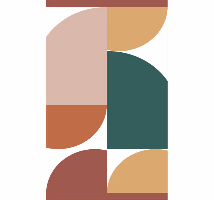 Rullgardin modern geometriska cirkelmönster - Tenstickers