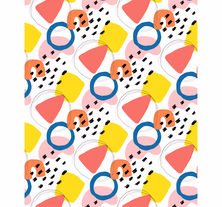Målning konst geometriska mönster rullgardin målning - Tenstickers