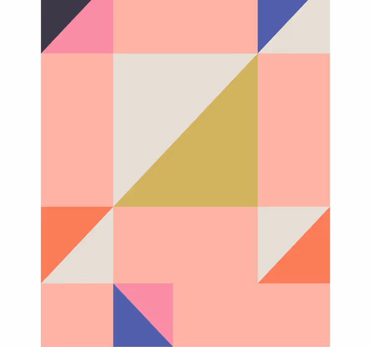 Konst geometriska mönster rullgardin målning - Tenstickers