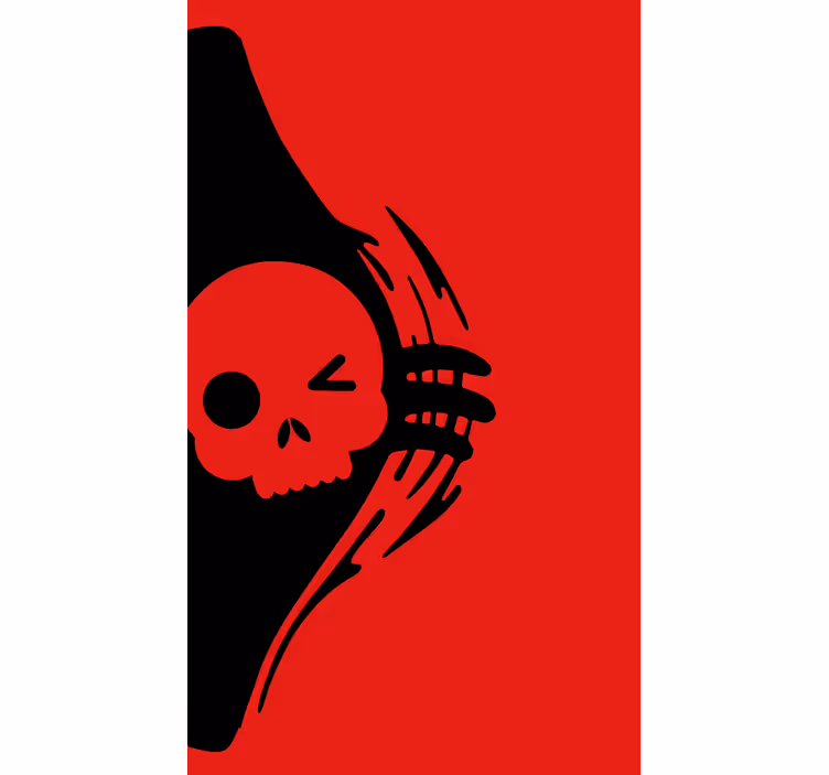 Skalle emblem design Rullgardin nörd - Tenstickers