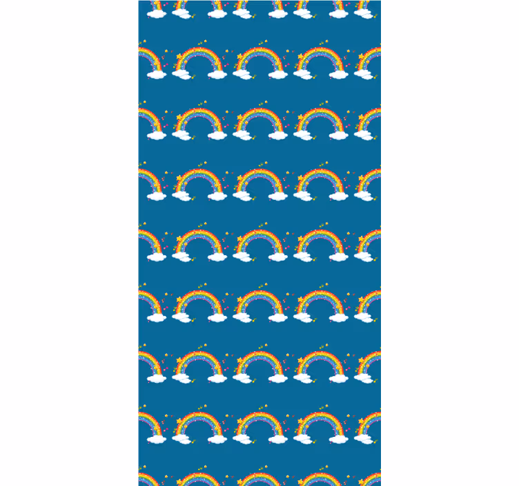 Glittrad regnbåge och musik barngardin - Tenstickers