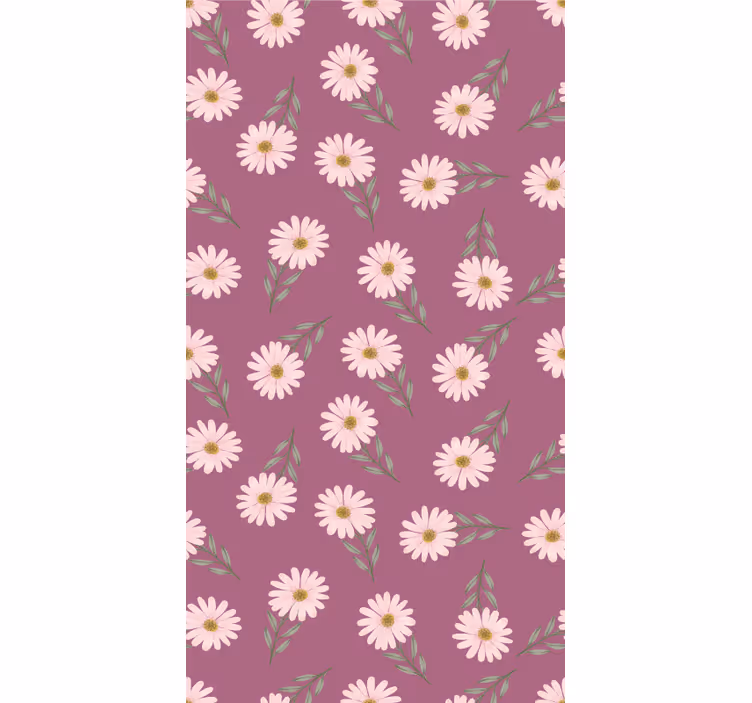 Tusensköna blomtema Rullgardin blommor och växter - Tenstickers