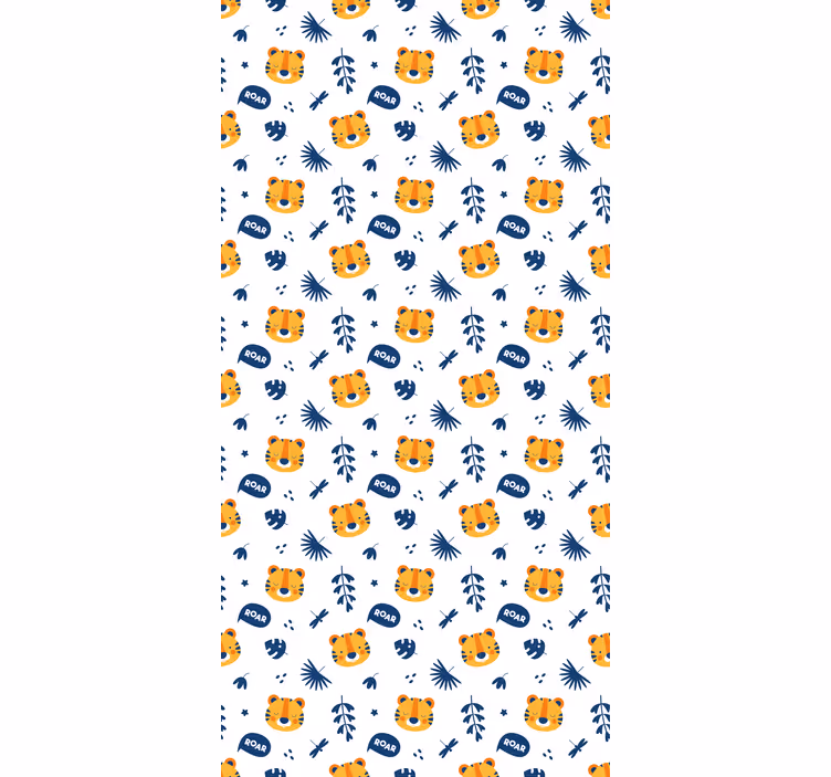Tigerungehuvud och trollslända barn rullgardin - Tenstickers