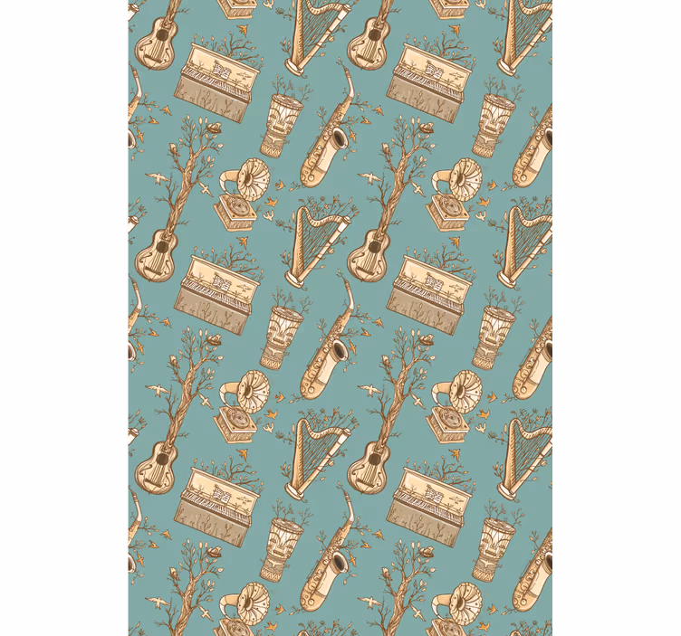 Vintage musikinstrument Rullgardin tonåringar - Tenstickers