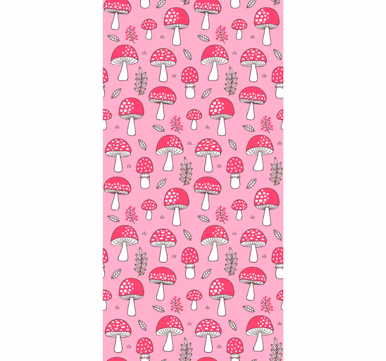 Svampmönster Rullgardin blommor och växter - Tenstickers