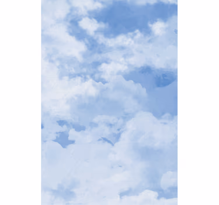 Ljusblå himmel textur moln rullgardin - Tenstickers