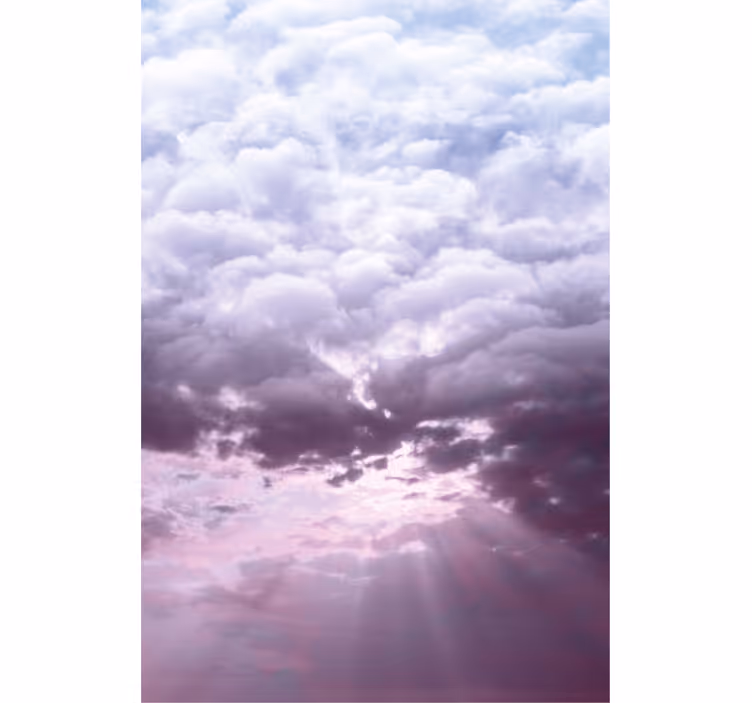 Realistisk himmel med solljus moln rullgardin - Tenstickers