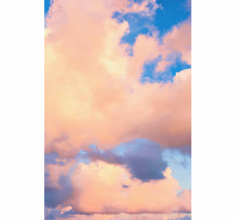 Ljusblå och rosa himmel molnRullgardin - Tenstickers