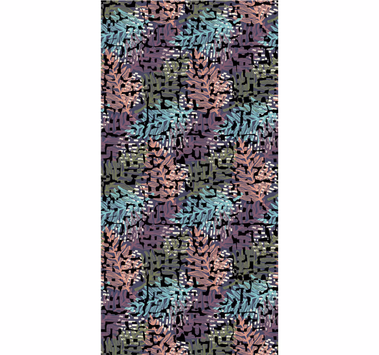 Bladmönstrad design Rullgardin blommor och växter - Tenstickers