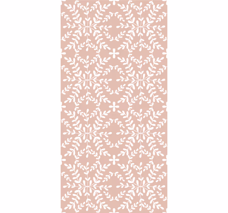 Botaniska blad tema Rullgardin blommor och växter - Tenstickers