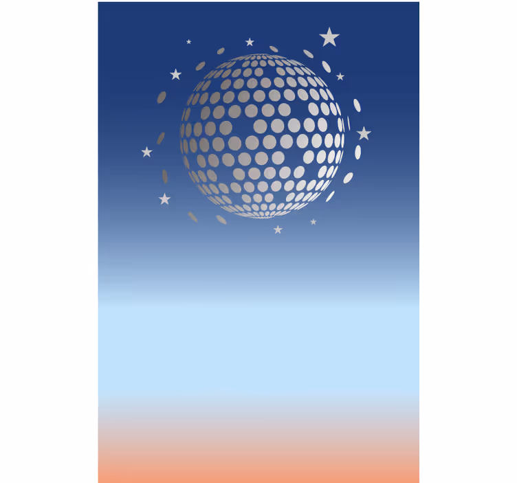 Abstrakt disco vy Originella rullgardiner - Tenstickers