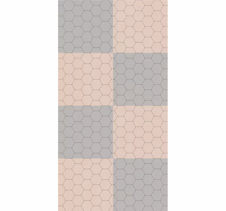 Hexagonmönsterblock Rullgardin elegant - Tenstickers