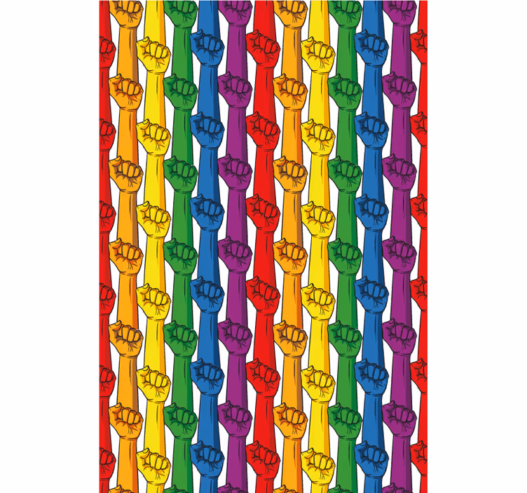 Näve i regnbågsfärger andra rullgardin - Tenstickers