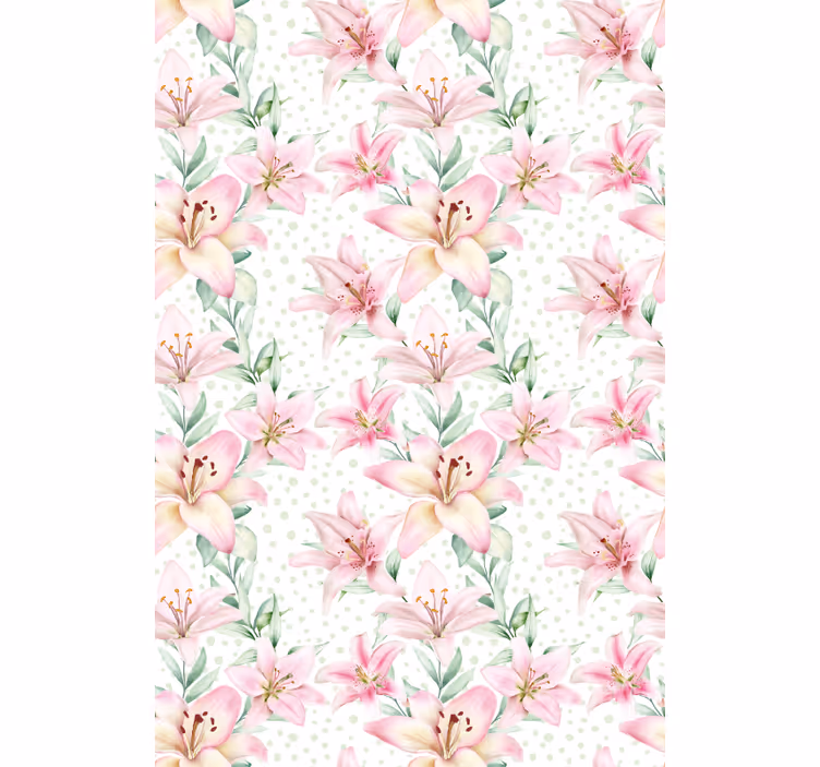 Delikat blommig elegans Rullgardin blommor och växter - Tenstickers