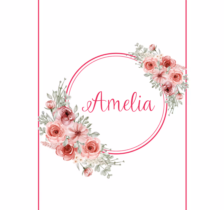 Personligt blomsterarrangemang Rullgardin blommor och växter - Tenstickers