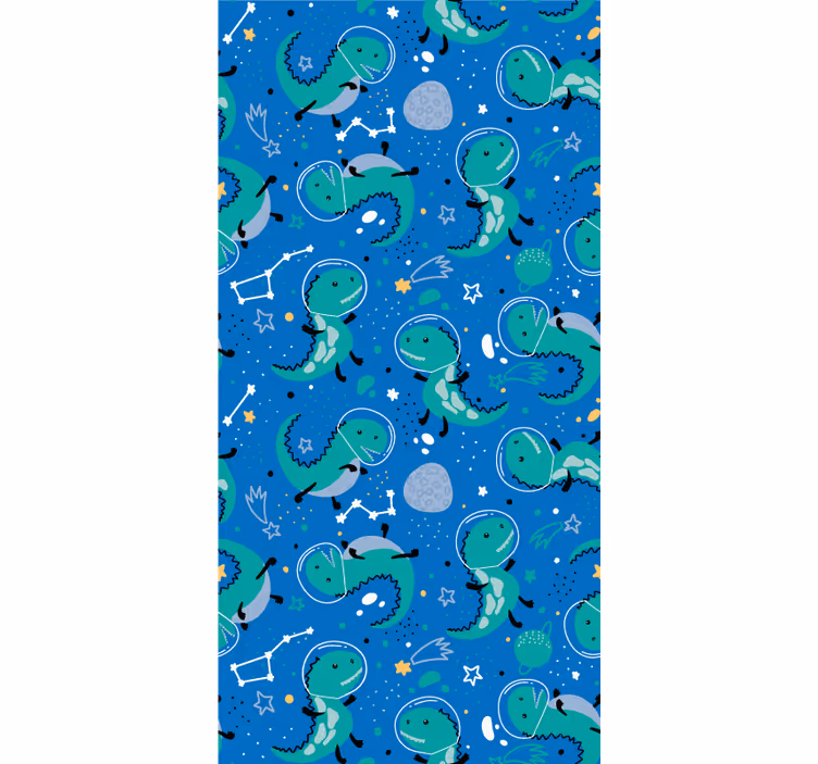 Roliga dinos med planeter barn rullgardin - Tenstickers