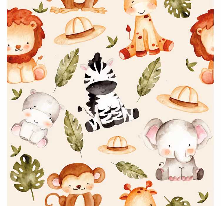 Beige safari barn rullgardin - Tenstickers