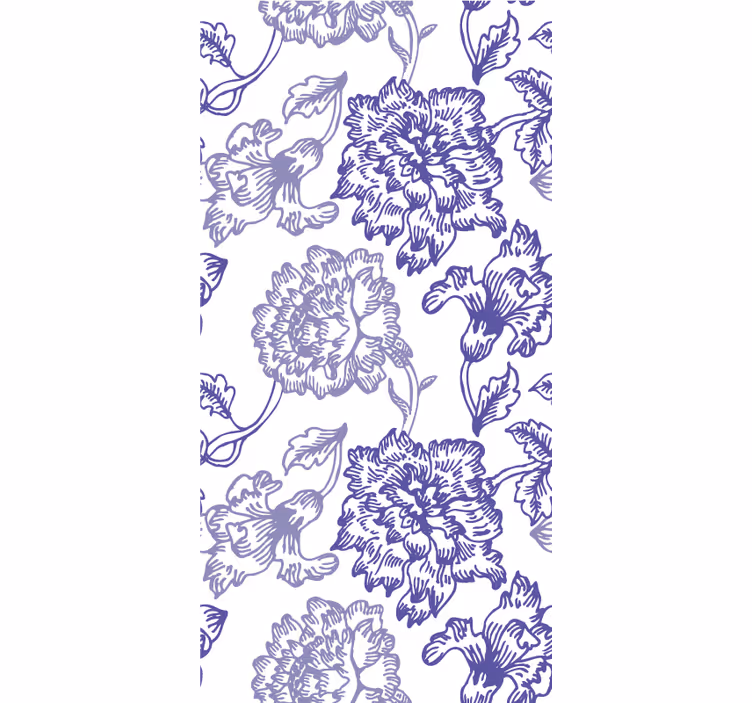 Elegant blomtema Rullgardin blommor och växter - Tenstickers