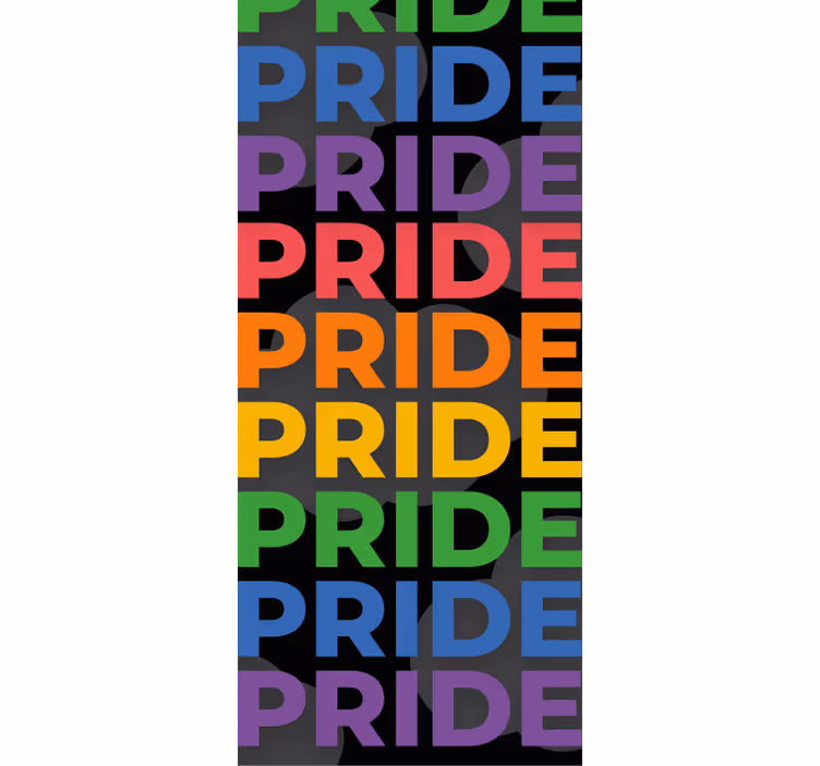 Djärva pride bokstäver Rullgardin med text - Tenstickers