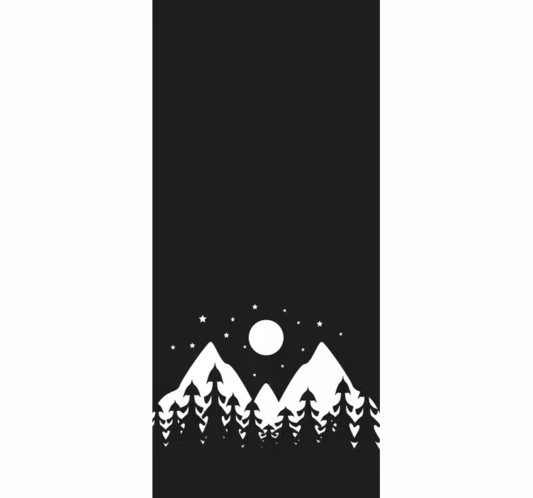 Berg med tallar rullgardin - Tenstickers