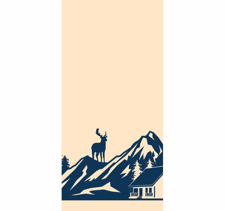 Majestätisk bergsscen Originella rullgardiner - Tenstickers