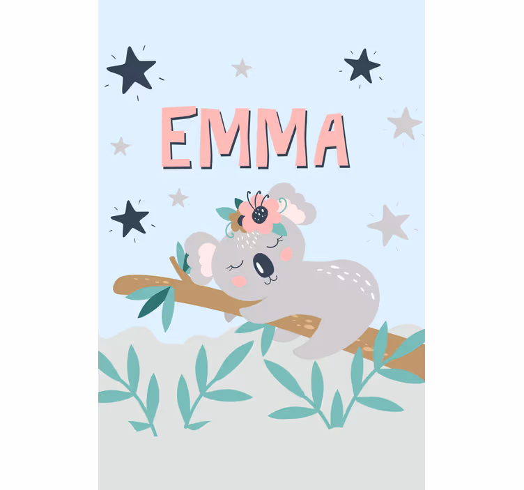 Baby koala med namn Rrullgardin barn - Tenstickers